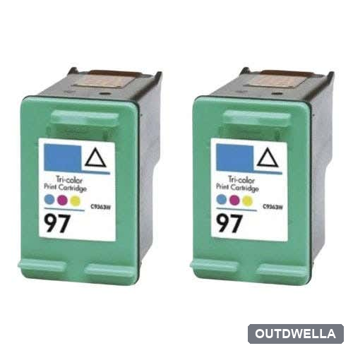HP 97 Tri-Color (C9363WN) Remanufactured Ink Cartridge Twin Pack