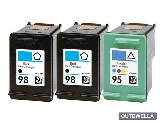 HP 98 & 95 Remanufactured Ink Cartridge 3-Pack Combo