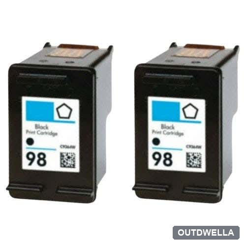 HP 98 Black (C9364WN) Remanufactured Ink Cartridge Twin Pack